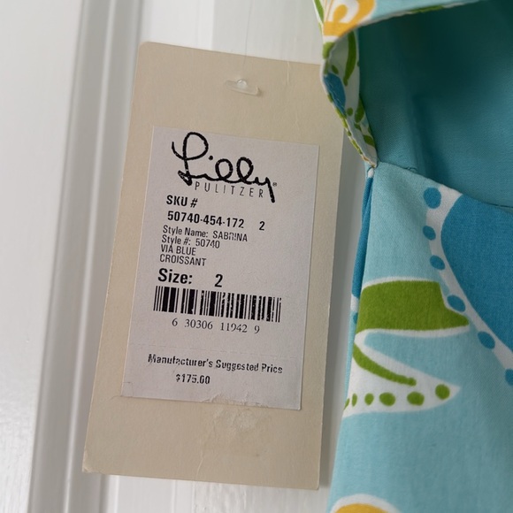 Lilly Pulitzer strapless Sabrina via blue croissant dress - Picture 8 of 9